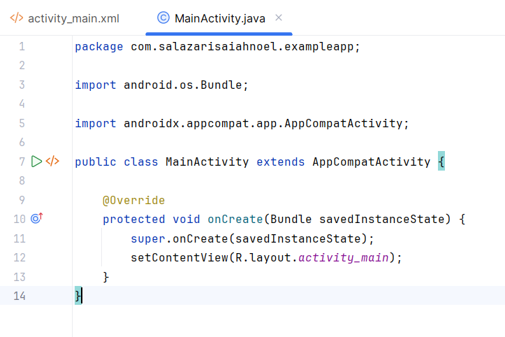 Android Studio Activity Java