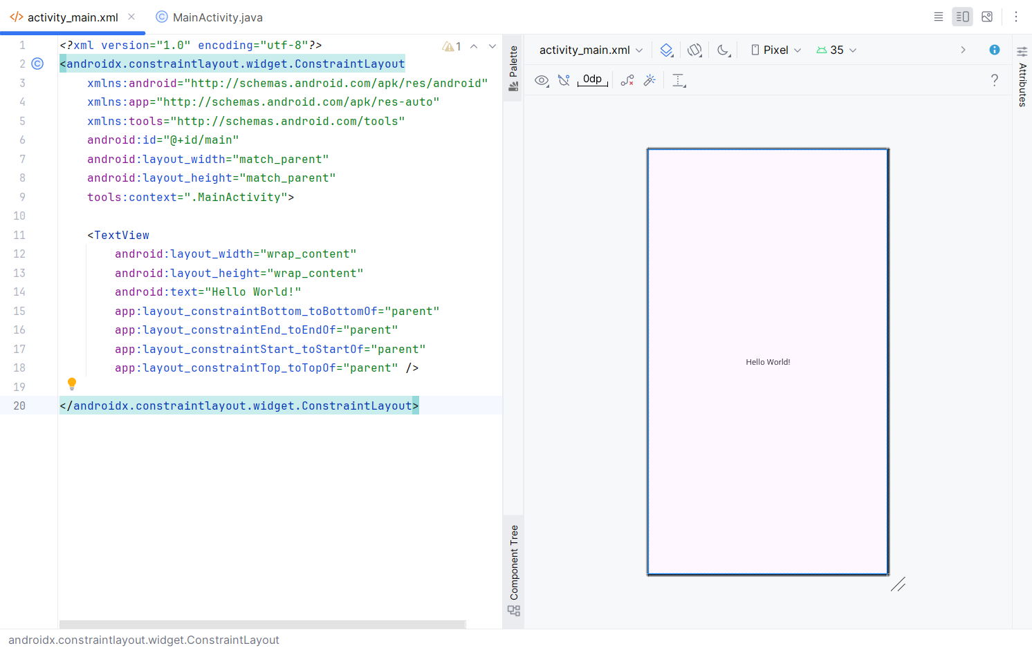 Android Studio Activity XML