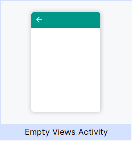 Android Studio Empty Views Option