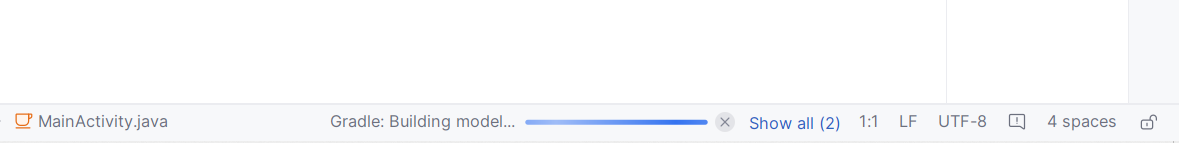 Android Studio Gradle Sync at the Bottom
