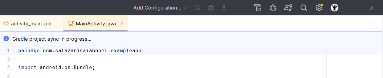 Android Studio Gradle Sync at the Top