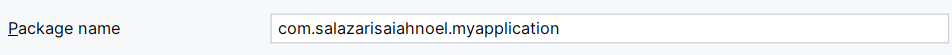 Android Studio Project Package Name