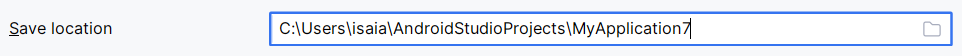 Android Studio Project Save Location